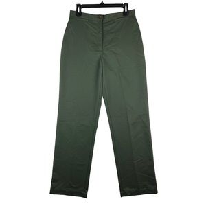 Liz Claiborne Liz Sport Straight Leg Chino Pants Trousers Womens Size 10 Green